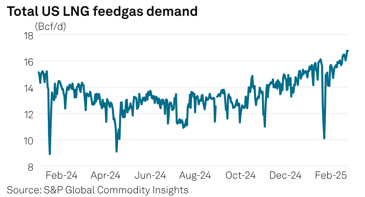 LNG: US LNG Feedgas Demand Near-Record Highs On F...- 02-25-2025 | MNI